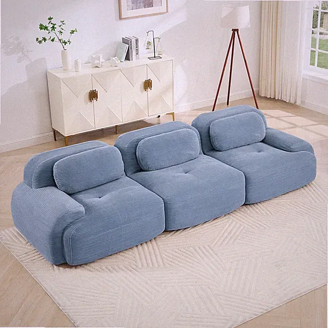 3-seat sofa premiumCorduroy Fabric fabric modular multi-combination anti-slip d