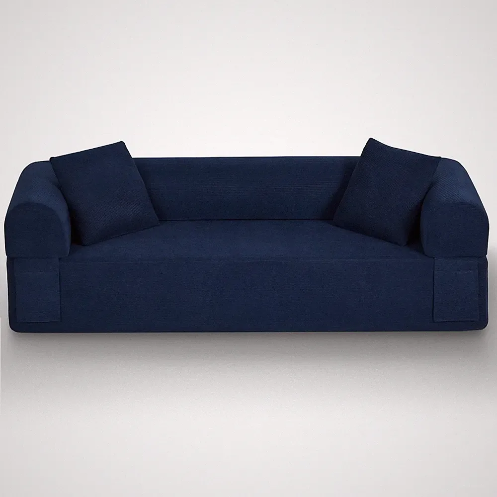 3-Seater Boneless Sofa, No Assembly, Modern for Small Living Rooms Apartments