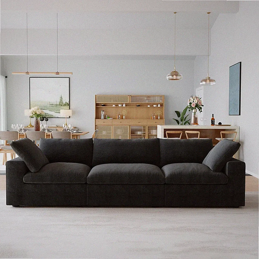 3-Seater Modular Sectional Sofas for Living Room, Modern Convertible Cloud Couch