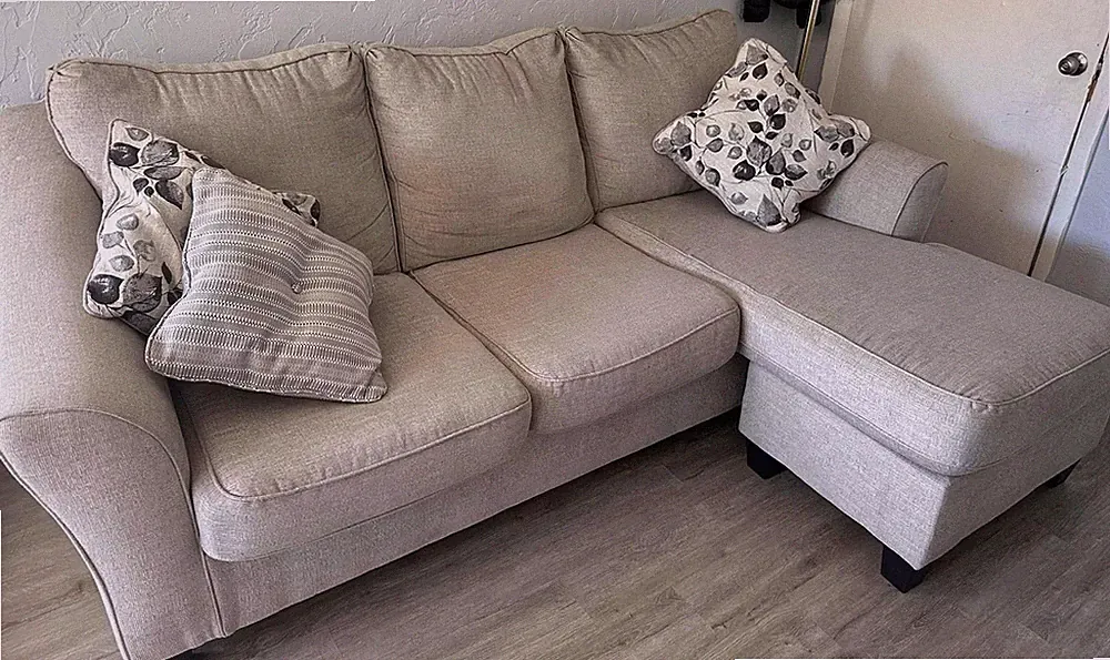 3 Seater Sectional Sofa with Storage Ottoman Living Room Chaise for Apartment