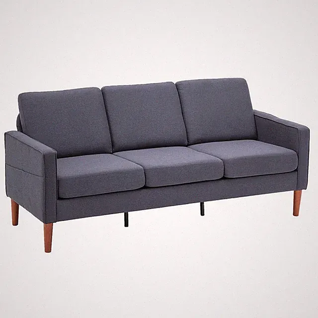 3 Seater Sofa Set Accent Chair Armchair Couche w/ Padded Seat for Living Room