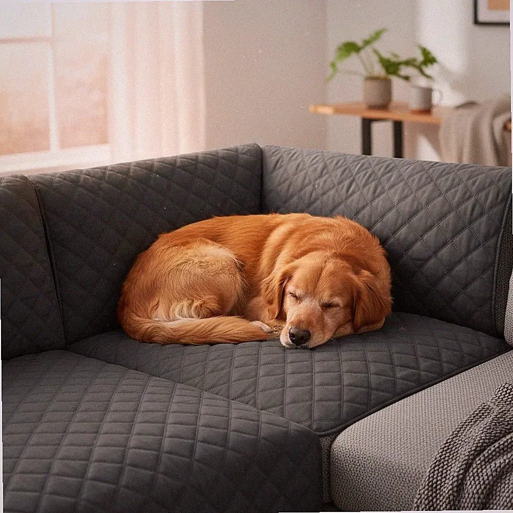 30x30 Inch Sectional Slipcover - Charcoal, Tear Resistant & Machine Washable