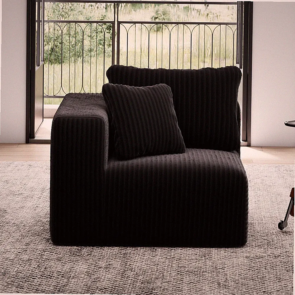 35.4” Left-Arm Facing Modular Sofa Seat, Individually Wrapped Coil Support &...