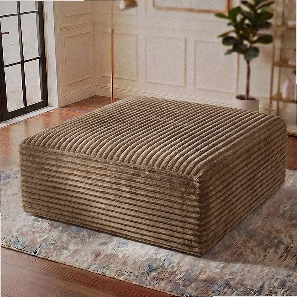 36.2" Corduroy Upholstered Cloud Ottoman Modular Sectional Couch Boneless 3Color