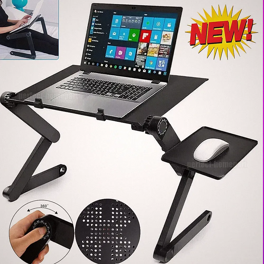 360° Adjustable Laptop Table Stand Lap Sofa Bed Tray Computer Notebook Desk New