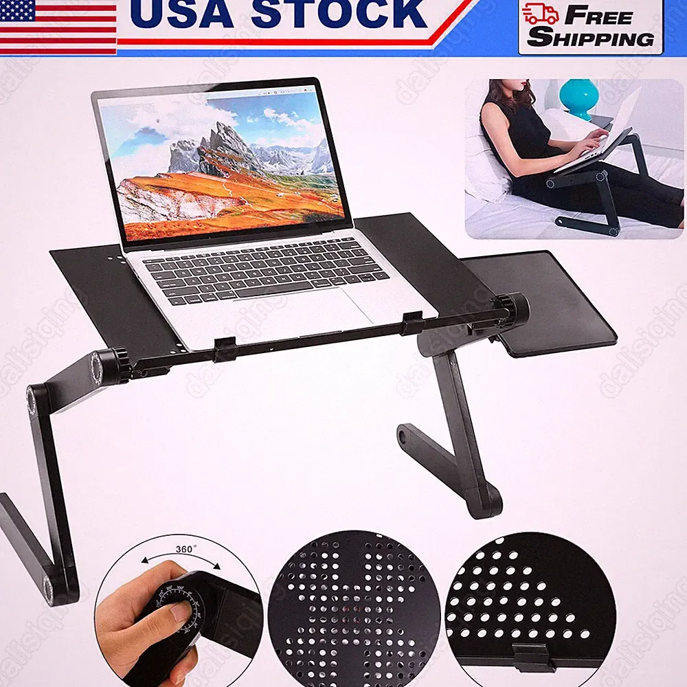 360° Adjustable Laptop Table Stand Lap Sofa Bed Tray Foldable PC Notebook Desk