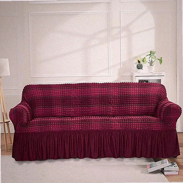 3D Bubble Lattice Sofa Couch Covers 1/2/3/4 Seat Non Slip Slipcover Protector