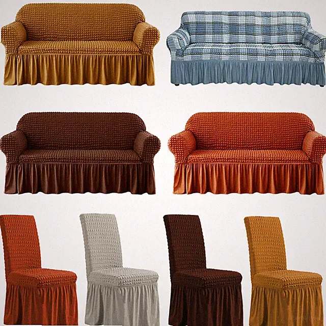 3D Bubble Lattice Stretch Sofa Covers Spandex Chair Couch Slipcover Protector