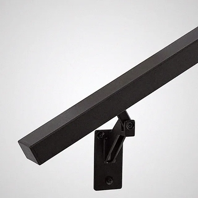 3FT Matte Black Handrails Kit for Indoor Outdoor Stairs，Modern Aluminum H
