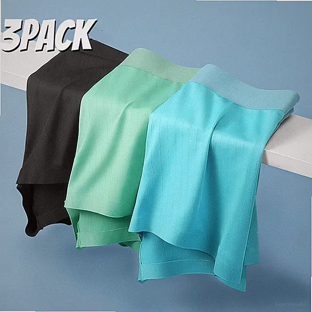 3Pack Men's Underwear Men's Ice Silk Summer Section Seamless Right Angle Shorts.