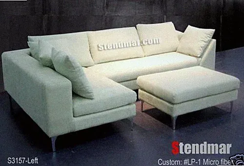 3PC Modern Microfiber Fabric Sectional Sofa Set S3157 (Custom Options)
