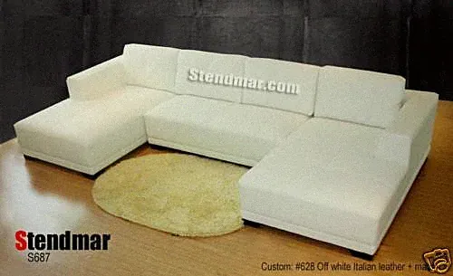 3PC Modern Sectional Leather Sofa Set S687E (Custom Options)
