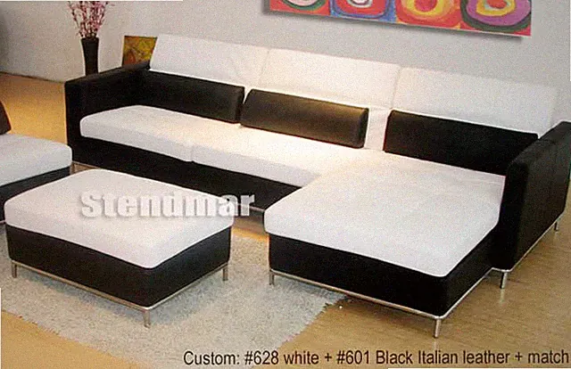3PC New Modern leather Sectional Sofa Set S945 (Custom Options Available)