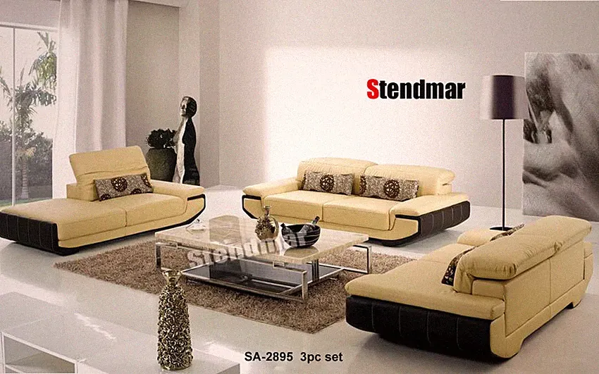 3PC New Modern Leather Sofa Loveseat Sectional Sofa Set SA2895