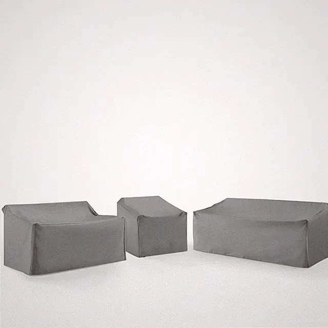 3Pc Outdoor Sectional Furniture Cover Set - Chair, Loveseat, & Sofa