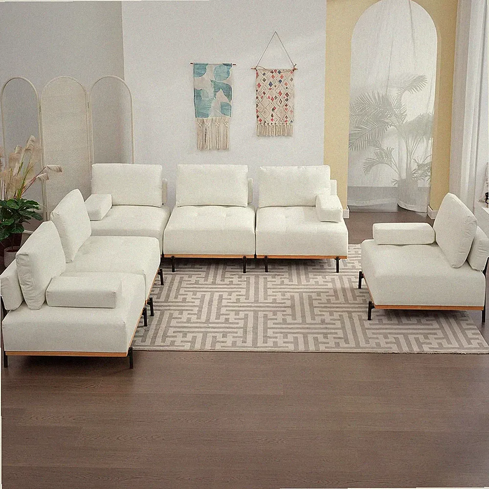 3PCS Living Room Furniture Sofa Set, 3 Seat Sofa and Loveseat Sofa and Single So