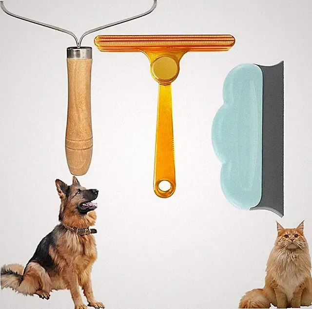 3PCS Pet Hair Remover Tool Dog Fur Remover Pro Combo for Couch Furniture Pet Bed