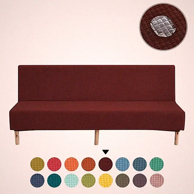 3seat Sofa Bed Cover Without Armrest Convertible Sofa Bed Cover Non-slip Elastic