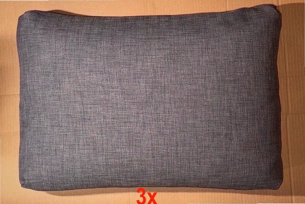 3x Ikea FRIHETEN Sofa Bed Cushion w/ Cover Skiftebo Dark Gray 26" x 18"