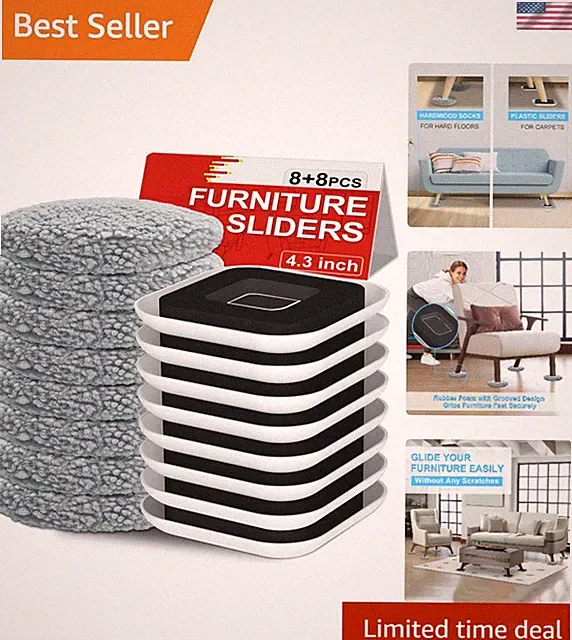 4.3" Multi-Surface Furniture Sliders & Socks Kit - Effortless Moving Solution
