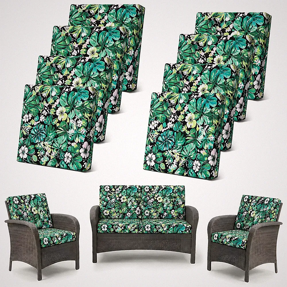 4/8/12Pcs Waterproof Patio Seat Cushion Covers Replacement for Sofa Chair Couch