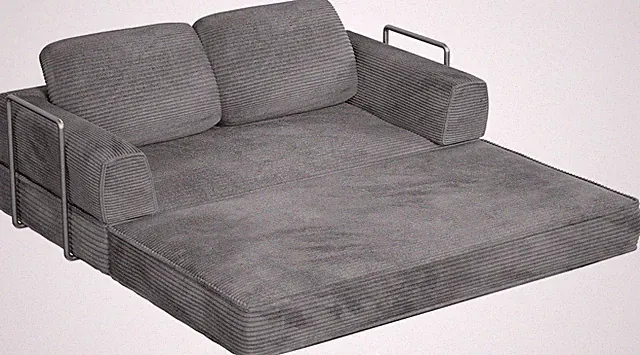 4-in-1 Convertible Sofa Bed, Oversized Bonel Couch with 4 Fre