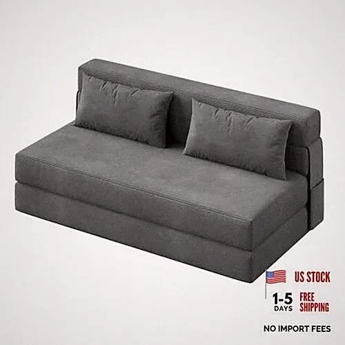 4-in-1 Folding Sofa Bed & Chair Bed - Convertible Sleeper, Fold Out Queen Grey
