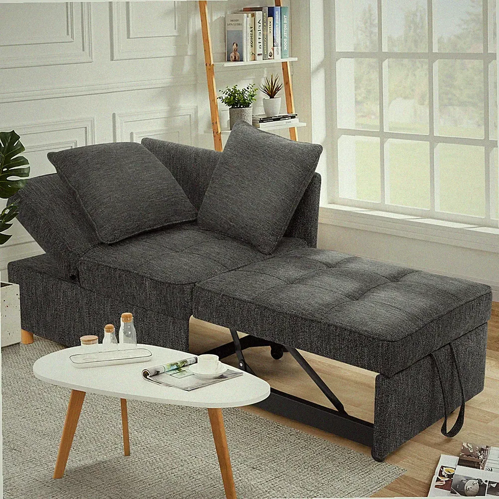 4-in-1 Sleeper Lovesaet Breathable Fabric Sofa Foldable Ottoman Sofa Bed Chair⭐