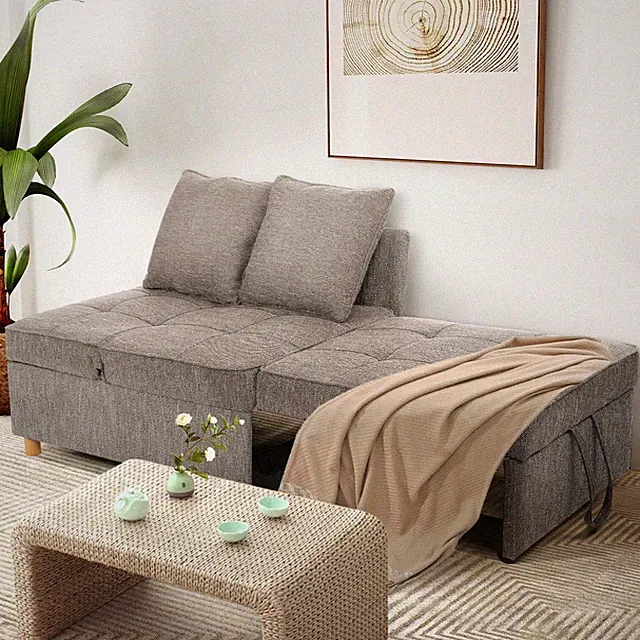 4-in-1 Sofa Bed Chair Convertible Chair Bed 5 Adjustable Backrest & 2 Pillows US