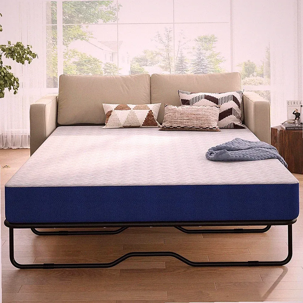 4-Inch Memory Foam Sofa Bed Mattress Replacement Queen Size Pull Out Couch