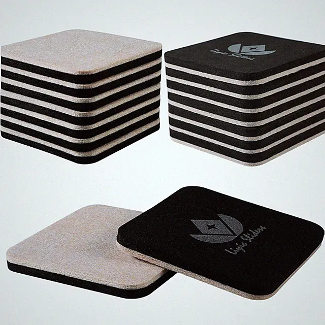 4 inch Square Felt Furniture Sliders for Hardwood Floors Heavy Duty Movers