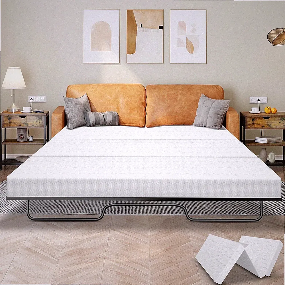 4" Memory Fo Sofa Bed Mattr Replacement 72"× 58" for Queen Pull Out