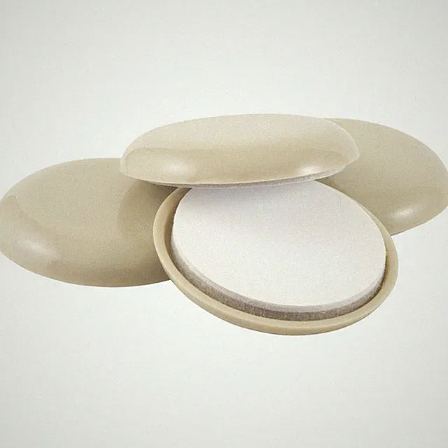 4 Pack 2 1 4 Inch Beige Self Stick Furniture Sliders for Easy Moving