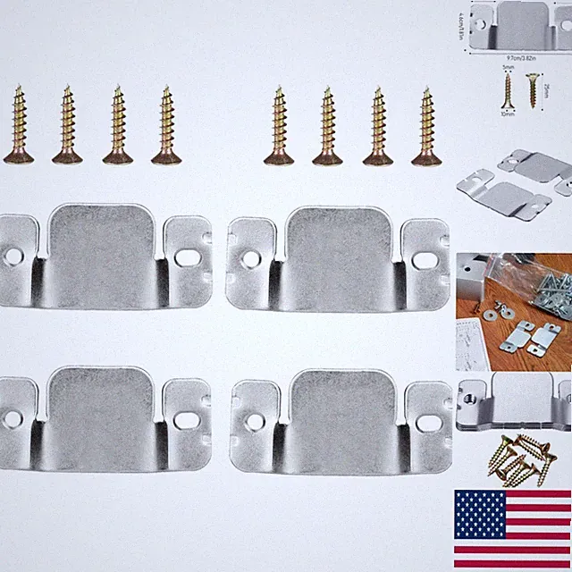 4-Pack Heavy-Duty Metal Sectional Sofa Connectors with Screws for Stability