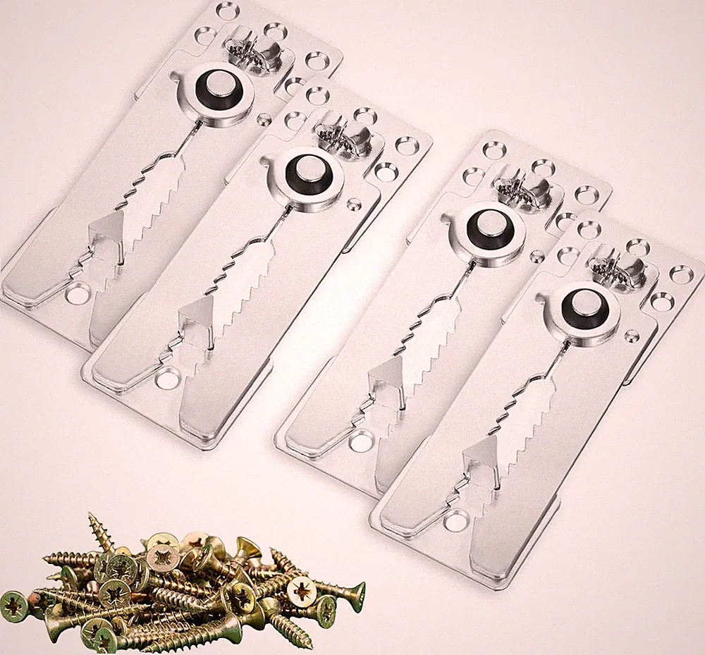 4 Pack Heavy Duty Sofa Sectional Couch Connecto with 40Pcs Screws