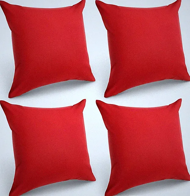 4 Pack Outdoor Throw Pillow Covers 18X18 Couch Patio,Red