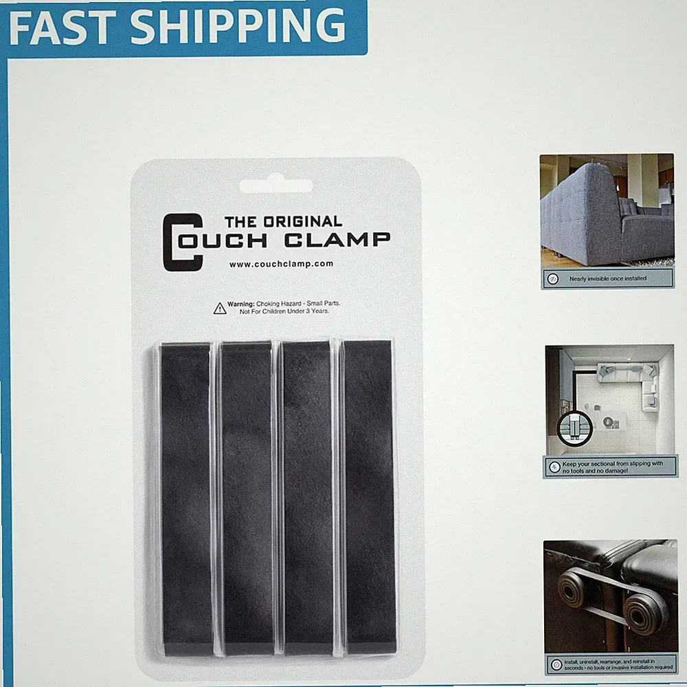 4-Pack Sectional Sofa Connectors – Easy Install Straps, Prevent Cushion Slips