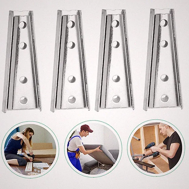 4 Pairs Sofa Fasteners Couch Supports for Sagging Cushions Connector
