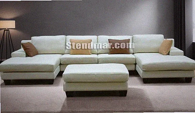 4-Pc Modern Genuine Leather Sectional Sofa Set S505B (Custom Options Available)