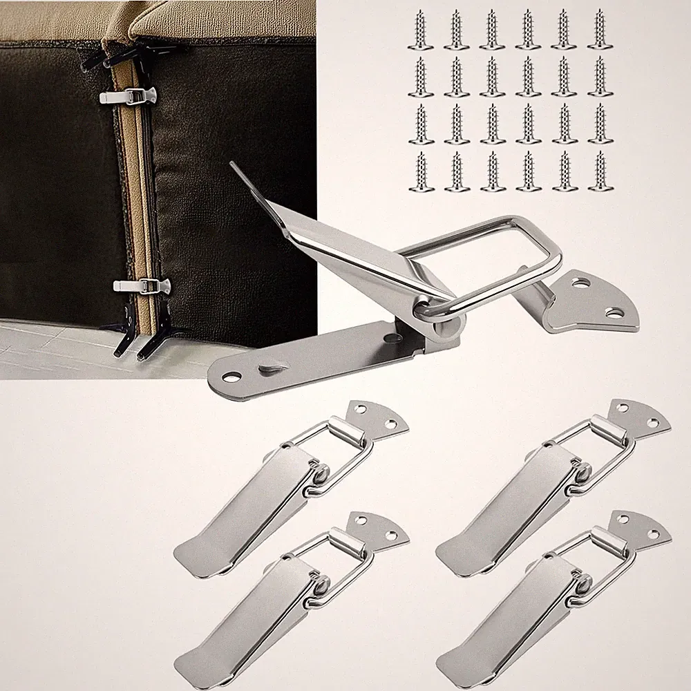 4 PCS 5.1" Sectional Couch Connector Modular Bracket 304 Stainless Steel Clip