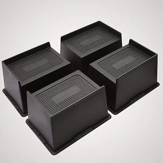 4 PCS Bed Risers 6 Inch Heavy Duty Oversized Furniture Lifts 6000 Lbs Sofa