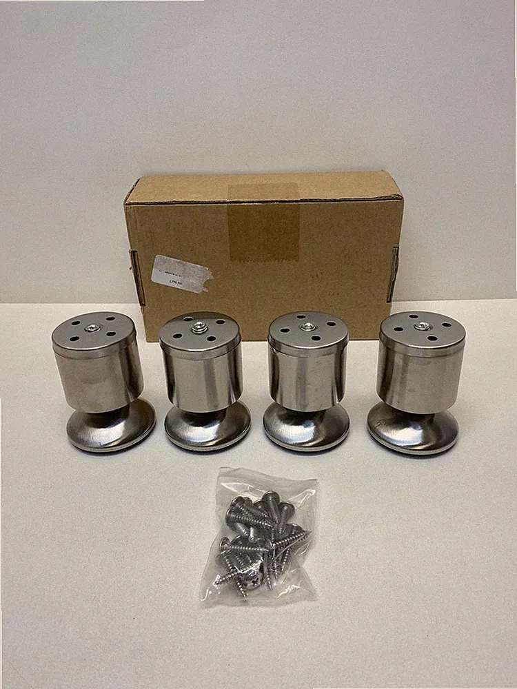 4 pcs Metal Feet Furniture Wardrobe Table Cabinet Sofa Corner Legs 80mm Height
