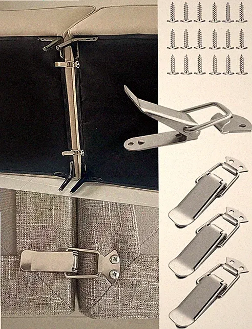 4 PCS Sofa Connectors Sectional Couch Clamps Hooks Clips Brackets to Hold