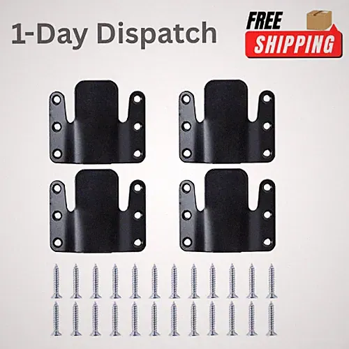 4 Pcs Universal Sectional Couch Connectors Metal Clips with 24 Screws