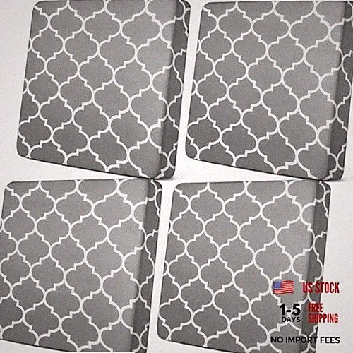4 Pcs Waterproof Outdoor Cushion Covers for Patio Furniture Stretch Grey