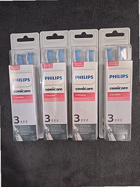 (4) Philips Sonicare HX6053/64 ProResults Sensitive Replacement Toothbrush Head