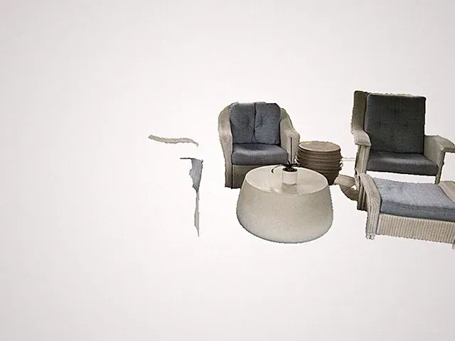 4-Piece Furniture Set, Outdoor Sofa Rattan Wicker, chair & ottoman all Sumbrella
