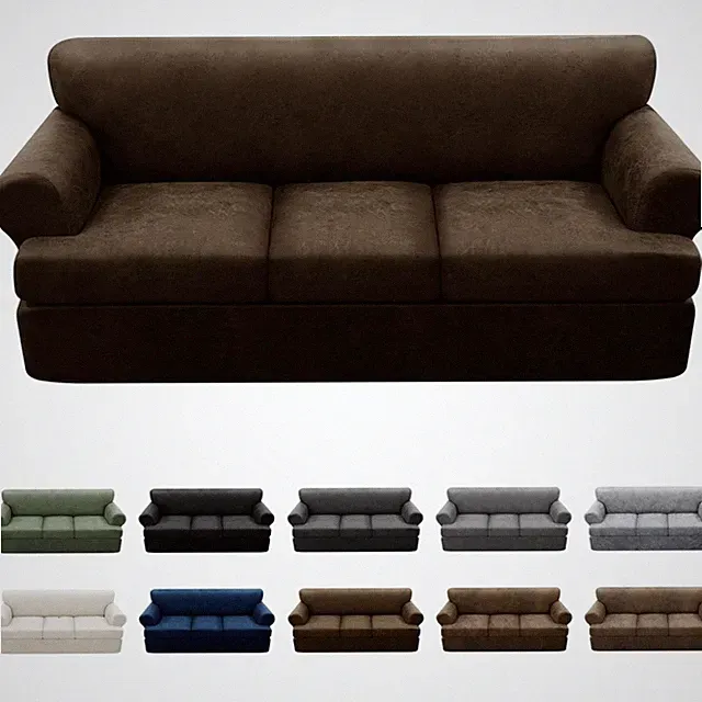 4-Piece Leather Look Sofa Cover Set Washable Fit 74-91" Couches