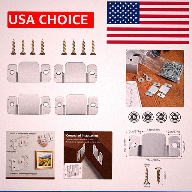 4-Piece Metal Sectional Couch Connectors Set for Stable and Stylish Living Rooms