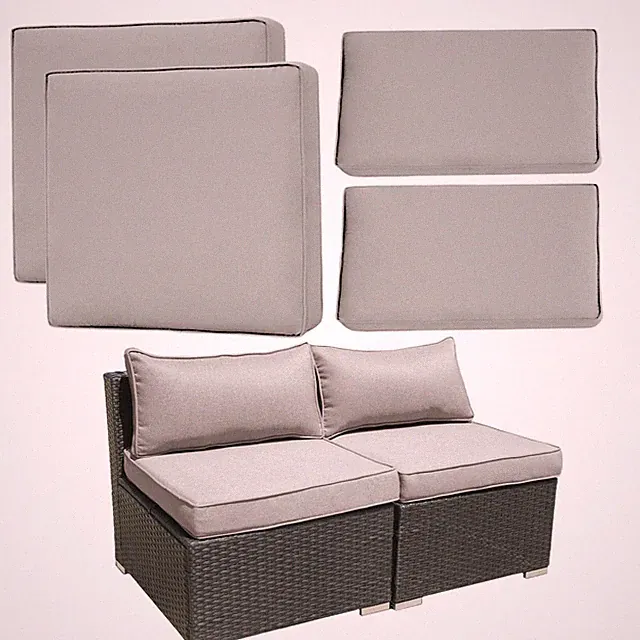 4 Piece Patio Cushion Covers Replacement Splashproof Fade Resistant Outdoor S...